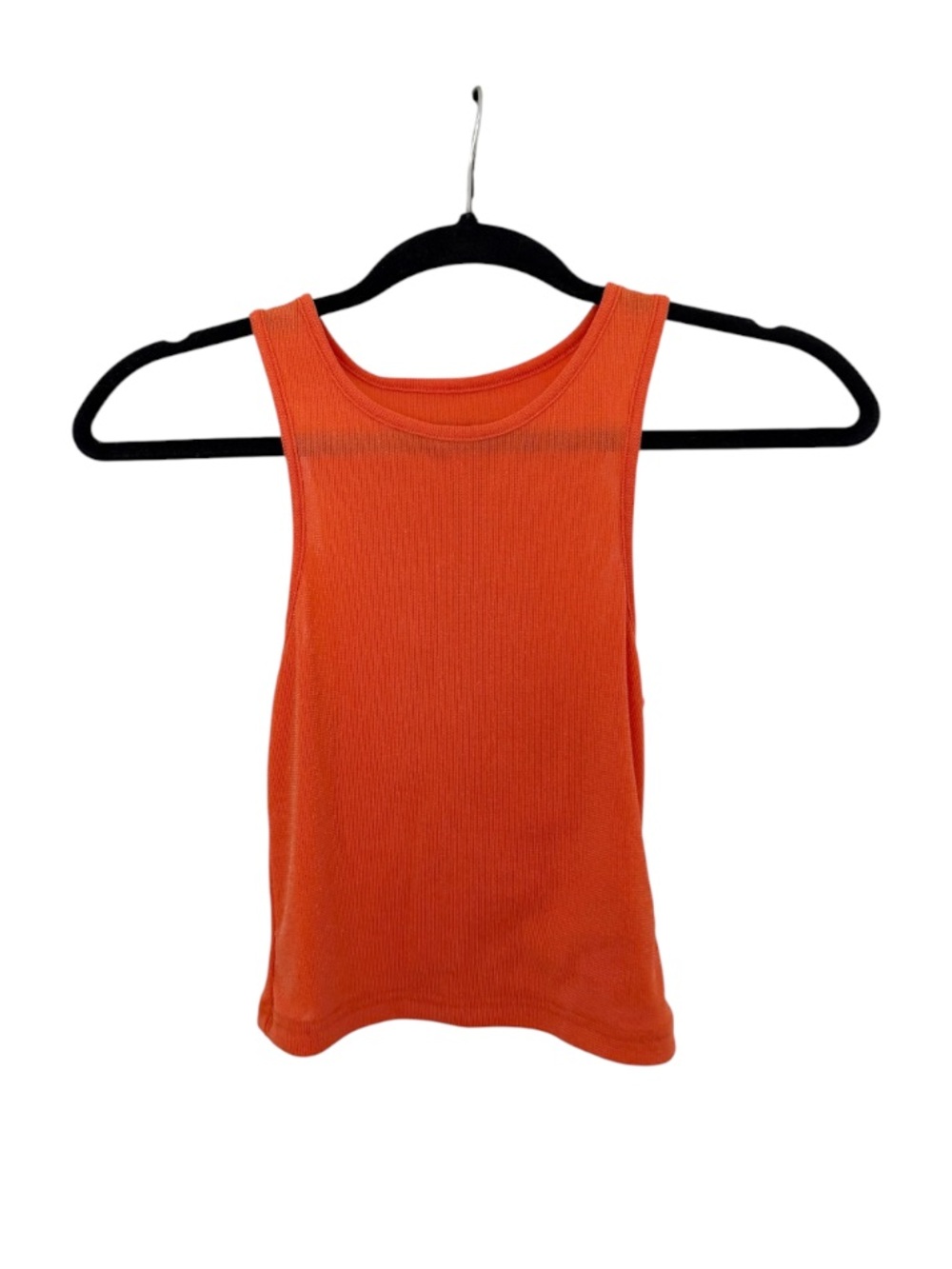 NWT Missguided Orange Glitter Crop Tank Top Sleeveless Tank Size Small